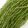 Natural Green Peridot Pebble Nugget Beads Gemstone 15.5