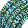 10mm - 18mm Graduated Turquoise Disc Button Beads 16