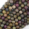 Natural Ruby Fuchsite Round Beads Gemstone 15.5