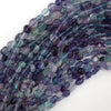 Natural Rainbow Fluorite Pebble Nugget Beads 15.5