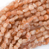 Natural Gold Orange Sunstone Pebble Nugget Beads 15.5