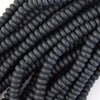 AA Matte Black Onyx Rondelle Button Beads Gemstone 15.5