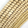 Natural Cream River Stone Rondelle Button Beads 15