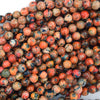 Galaxy Blue Orange Sea Sediment Jasper Round Beads 15