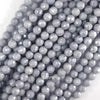 Mystic Titanium Faceted Blue Aquamarine Quartz Round Beads15