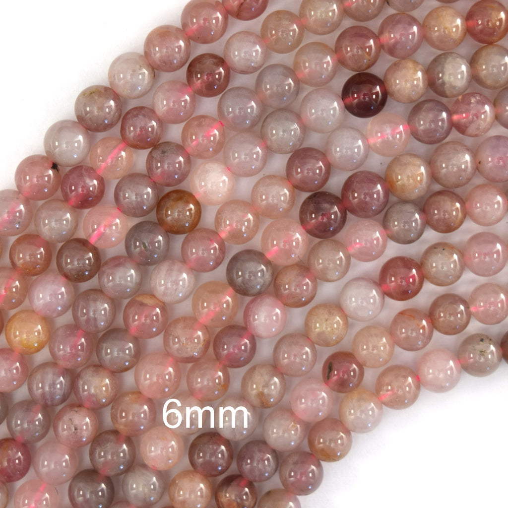Natural Madagascar Lavender Rose Quartz Round Beads 15.5" Strand 6mm 8mm 10mm