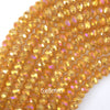 5x8mm Mystic Titanium Faceted Gemstone Rondelle Button Beads 15
