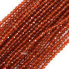 AA Faceted Red Carnelian Round Beads Gemstone 14