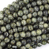 Natural Green Zebra Jasper Round Beads Gemstone 15