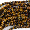 Natural Tiger Eye Rondelle Button Beads Gemstone 15