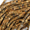 4mm Natural Semi Precious Gemstone Cube Beads 15.5