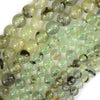 Natural Green Prehnite Round Beads Gemstone 15.5