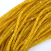 2x4mm natural yellow jade heishi disc beads 15.5