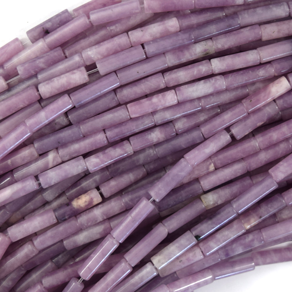 13mm natural light purple amethyst tube beads 15.5" strand 4x13mm S1