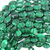 Synthetic Green Malachite Flat Oval Beads 15.5