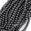 2.5mm Large Hole Natural Black Hematite Round Beads 15.5