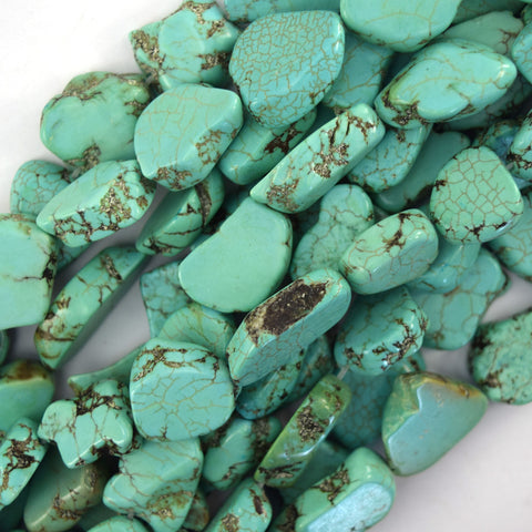 Natural Faceted Peruvian Turquoise Round Beads Gemstone 15.5" Strand 3mm 4mm