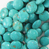 20mm blue turquoise coin gemstone beads 15