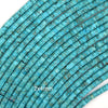 2x4mm genuine natural blue turquoise heishi disc beads 15.5