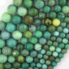 Natural Green Chrysoprase Round Beads 15.5