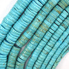 Blue Turquoise Heishi Disc Beads Gemstone 15.5