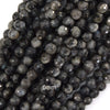 Natural Faceted Labradorite Larvikite Round Beads 14.5