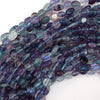 Natural Rainbow Fluorite Pebble Nugget Beads 15.5