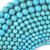Blue Turquoise Round Beads Gemstone 15