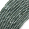 Colored Green Burma Jade Rondelle Button Beads 15