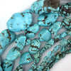 Blue Turquoise Pebble Nugget Beads 15
