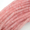 Natural Pink Rose Quartz Heishi Disc Beads Gemstone 15.5