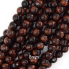 Red Tiger Eye Round Beads Gemstone 15