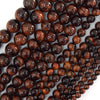 Red Tiger Eye Round Beads Gemstone 15