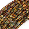 Natural Multicolor Picasso Jasper Heishi Disc Beads 15