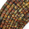 Natural Multicolor Picasso Jasper Heishi Disc Beads 15