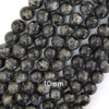 Natural Gray Labradorite Larvikite Round Beads 15