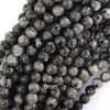 Natural Gray Labradorite Larvikite Round Beads 15