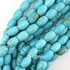Blue Turquoise Rice Beads Gemstone 15.5