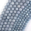 Blue Aquamarine Quartz Round Beads Gemstone 15
