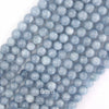 Blue Aquamarine Quartz Round Beads Gemstone 15