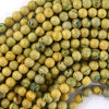 AA Natural Lemon Green Muscovite Round Beads Gemstone 15
