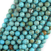 Blue Turquoise Round Beads 15.5