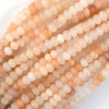 Natural Peach Aventurine Rondelle button Beads 15