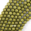 Natural African Matcha Green Jasper Round Beads 15