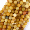 Natural Yellow Jade Round Beads Gemstone 15