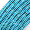 Light Blue Turquoise Rondelle Button Beads Gemstone 15.5