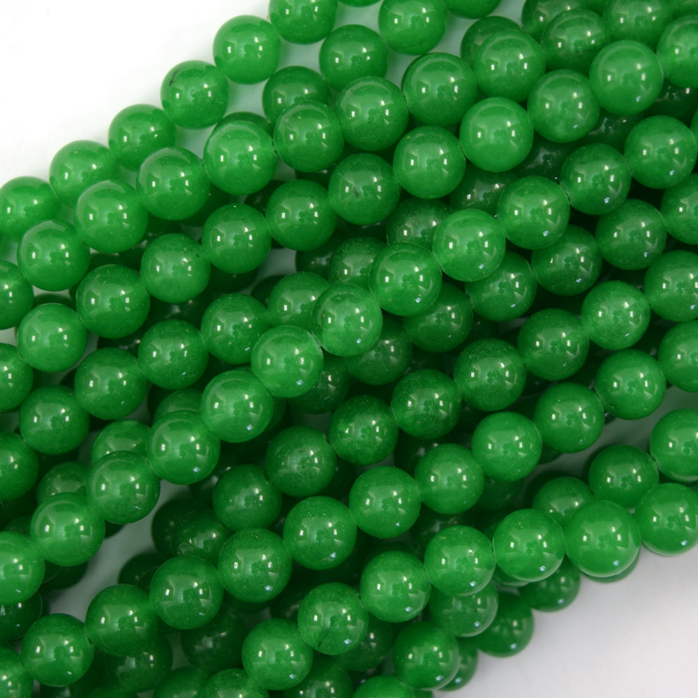 8mm Colored Mountain Jade Round Beads 15" Strand Purple Orange Green Lavender
