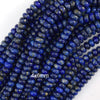 Natural Blue Lapis Lazuli Rondelle Button Beads 15