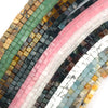 4mm Natural Semi Precious Gemstone Cube Beads 15.5