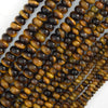 Natural Tiger Eye Rondelle Button Beads Gemstone 15